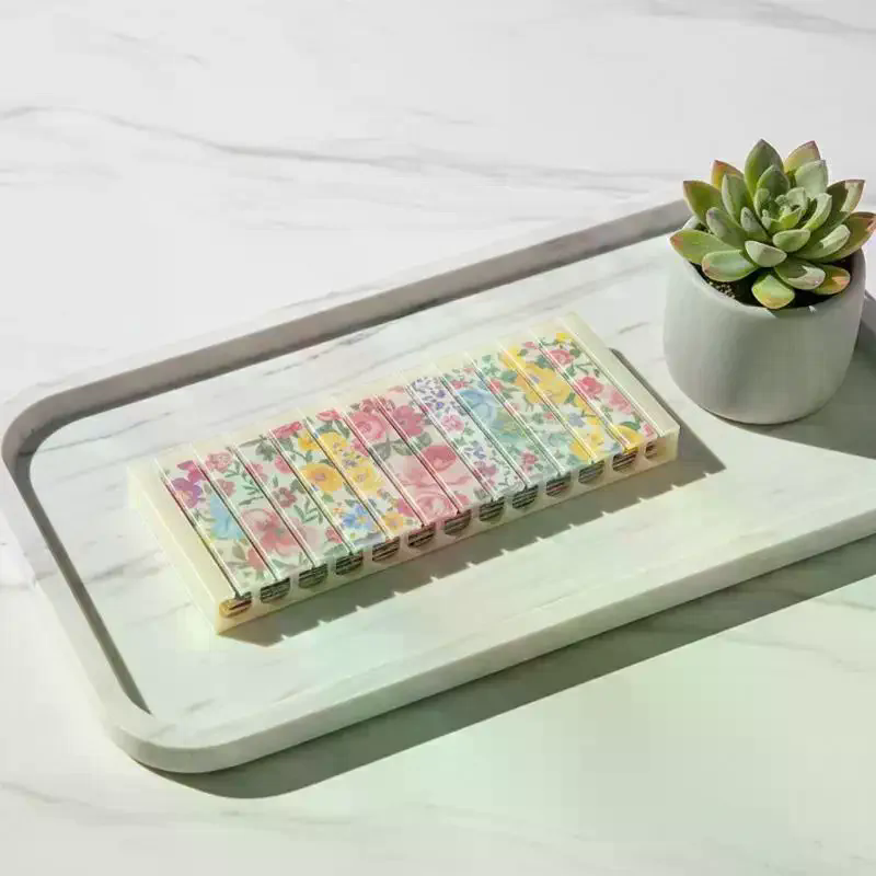 Nail Foil Transfer - 네일 포일 보관함 10칸 플라스틱 전사지