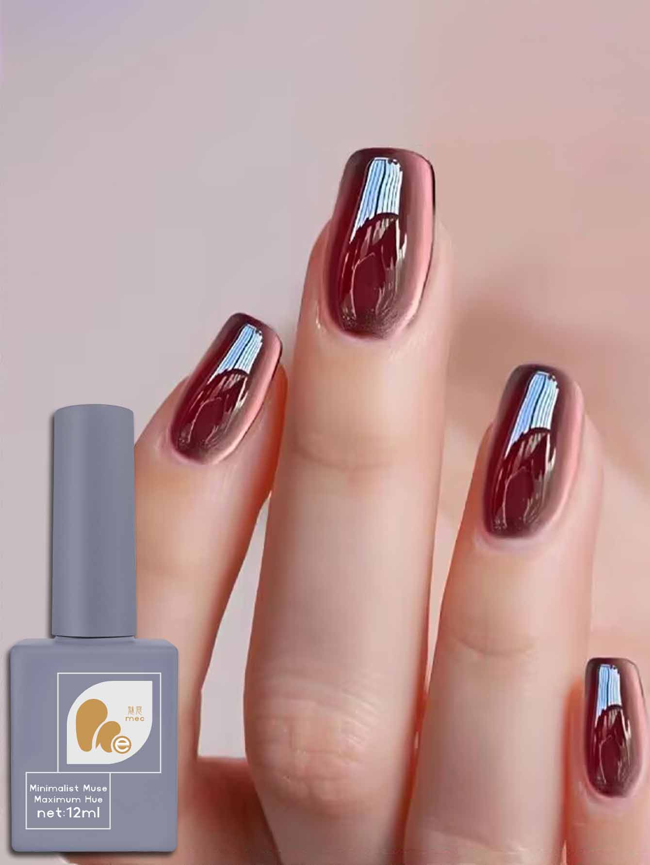 Nail Art Burgundy - 1개 12ML 드렁큰 탱고 캣 아이