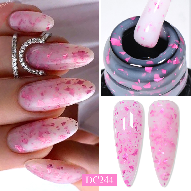Nail Foil Transfer - Mtssii 핑크 글리터 퀵 익스텐션 젤
