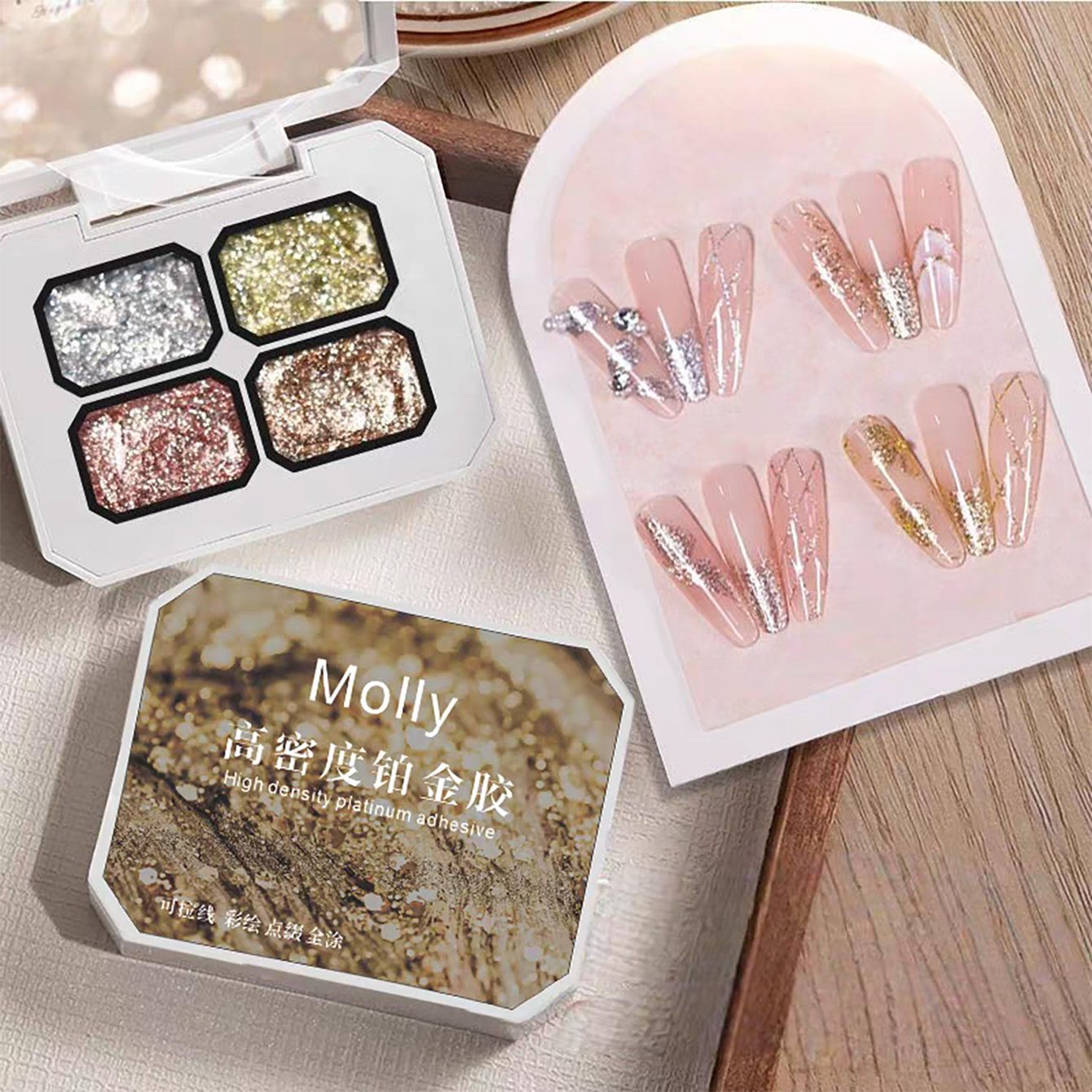 Nail Foil Transfer - 미아넬 청키 포일 플래티넘 네일 아트