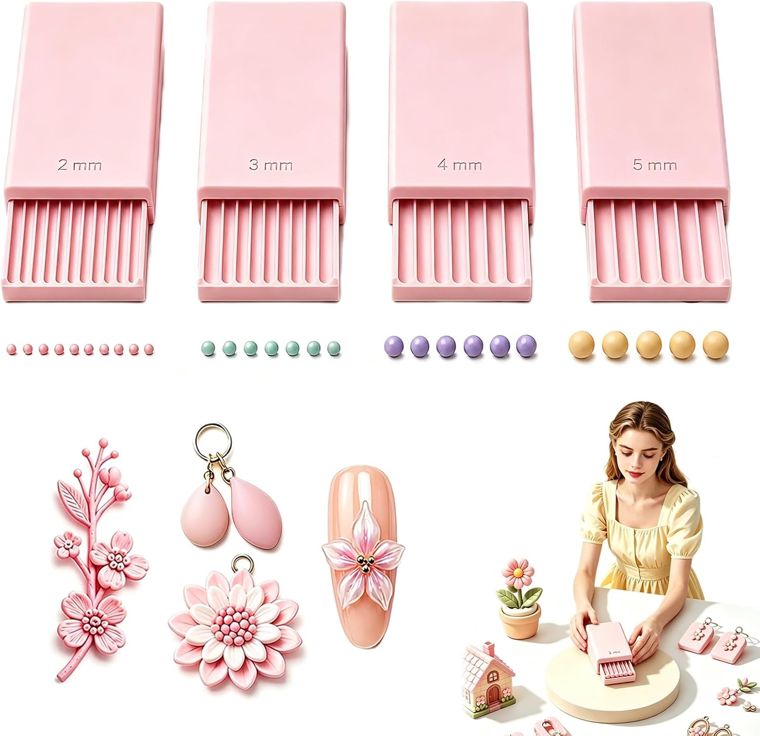 Nail Art Gel - 3D 프린트 점토 젤 볼 제작