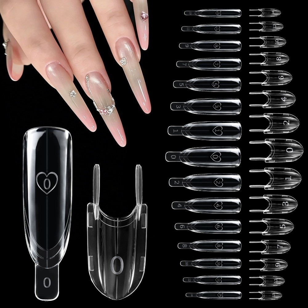 Nail Art Y2K - 120개 로켓 모양 샌드위치 듀얼 네일