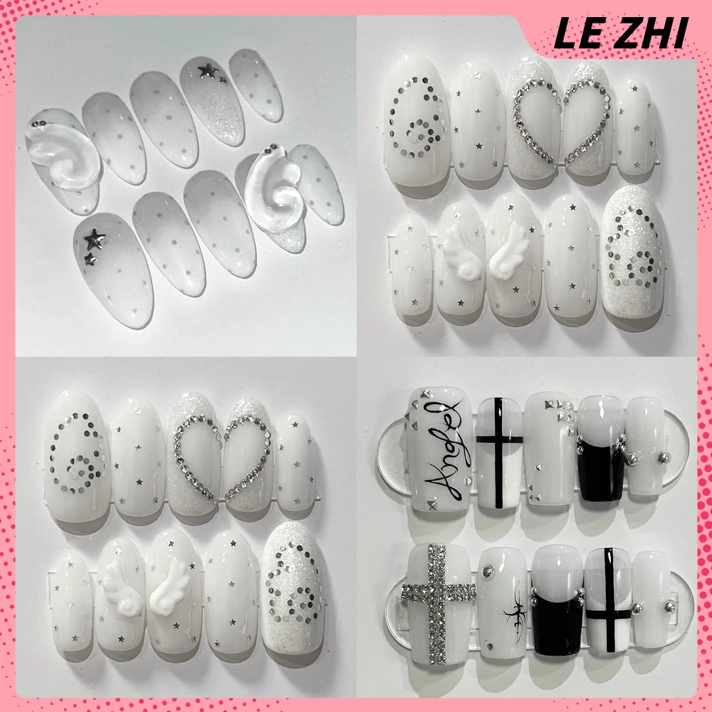 Nail Art Y2K - Y2K 레트로 윙즈 스타 글리터 프레스온