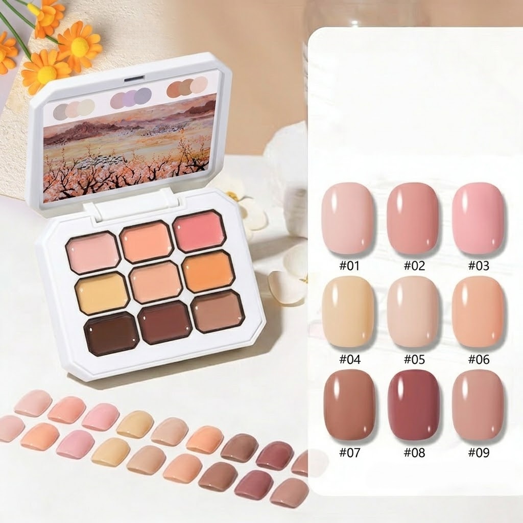 Nail Art Painting - 1개입 9그리드 컬러 페인팅 젤 고채도