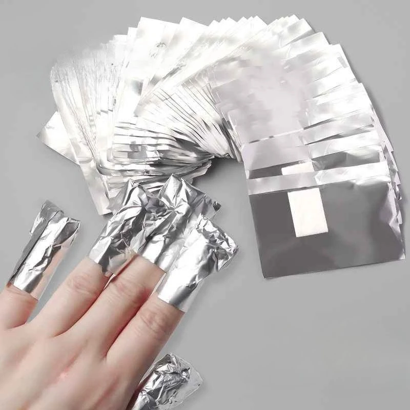 100pcs 리무버 알루미늄 호일 네일 랩 아크릴 젤  - Nail Foil Transfer 리뷰 및 가격