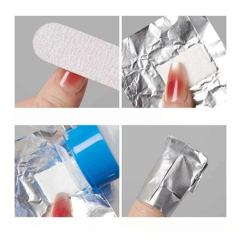 100pcs 리무버 알루미늄 호일 네일 랩 아크릴 젤  - Nail Foil Transfer 리뷰 및 가격