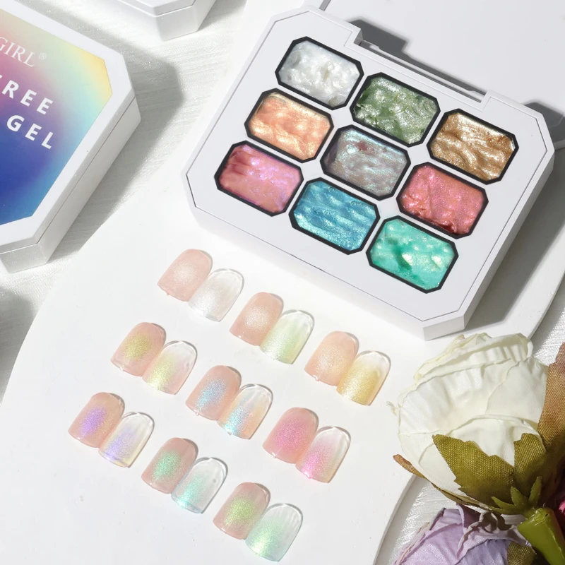 9색 그라데이션 페인팅 젤 네일 아트 그라데이션 컬러  - Nail Art Painting 리뷰 및 가격