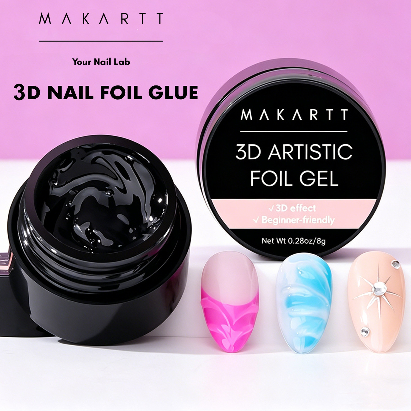 마카트 3D 네일 젤 8ml 네일 포일 글루 트랜스퍼  - Nail Foil Transfer 리뷰 및 가격
