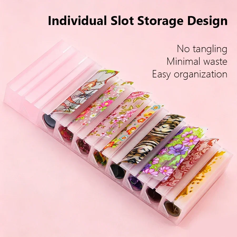 휴대용 10칸 네일 스타리 포일 보관함, 전사지 스티커 - Nail Foil Transfer 리뷰 및 가격