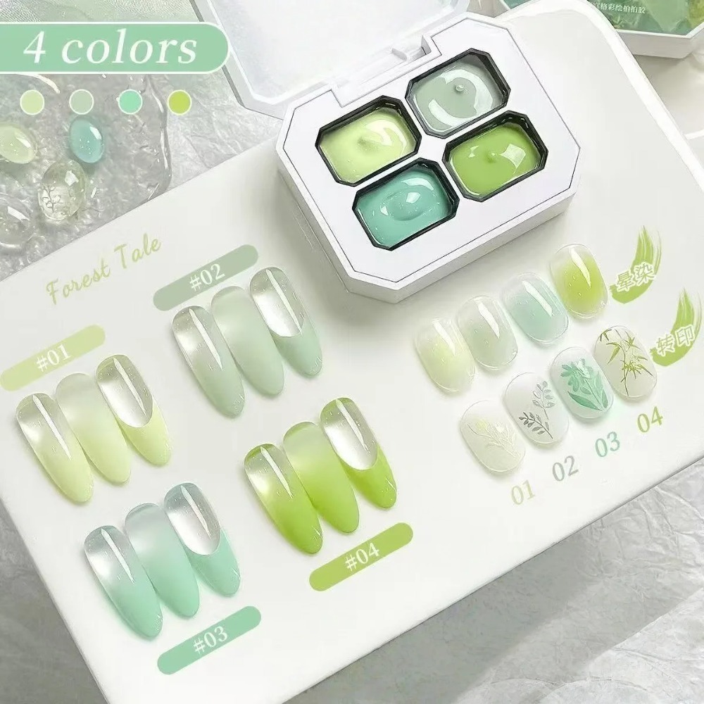 1개의 스프링 및 여름용 4칸 네일아트 팻 글루, 그라 - Nail Art Painting 리뷰 및 가격