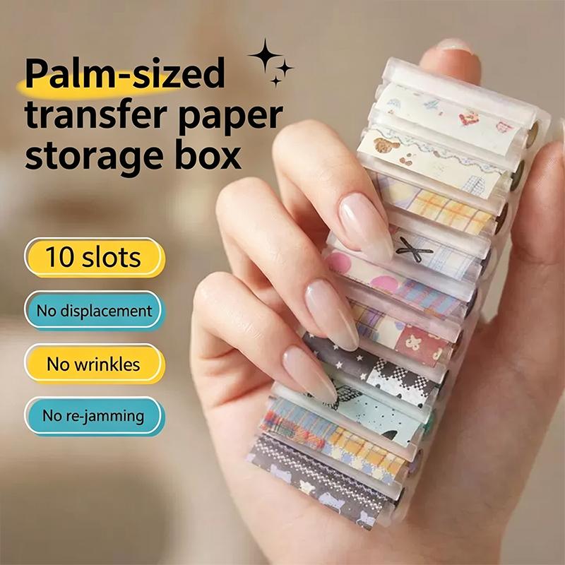 10칸 네일 트랜스퍼 페이퍼 3D 프린팅 정리함 다채로 - Nail Foil Transfer 리뷰 및 가격