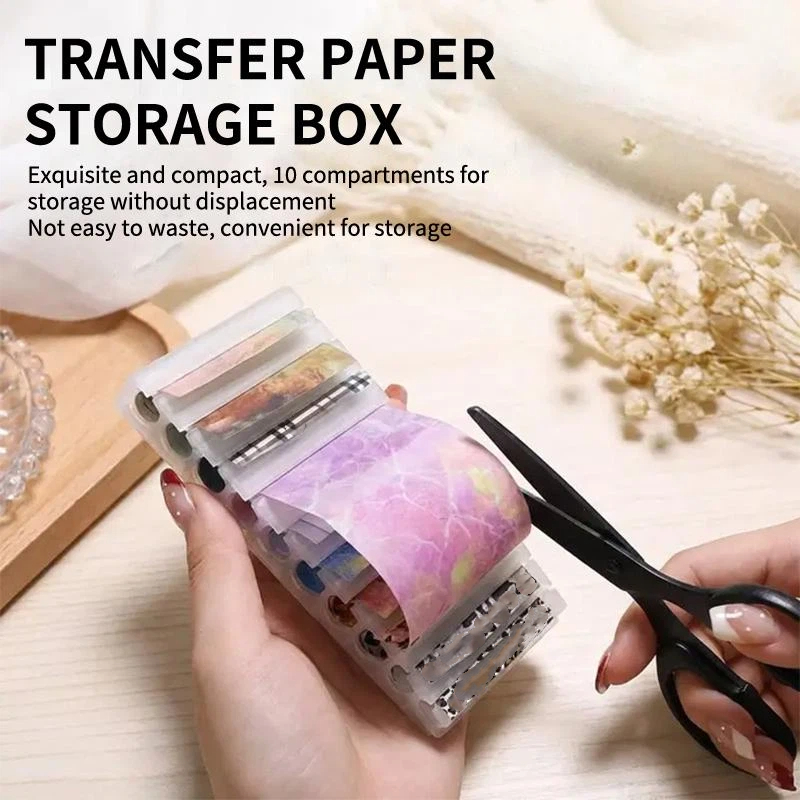 10칸 네일 트랜스퍼 페이퍼 3D 프린팅 정리함 다채로 - Nail Foil Transfer 리뷰 및 가격