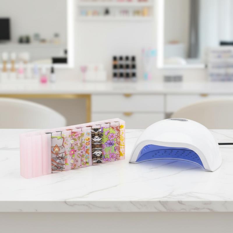 10칸 마카롱 네일 포일 보관함 네일 전사지 스티커 정 - Nail Foil Transfer 리뷰 및 가격