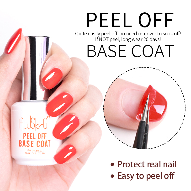 AWStorG 15ML 껍질 벗기기베이스 코트 UV 젤 - Peel Off Base Coat 리뷰 및 가격