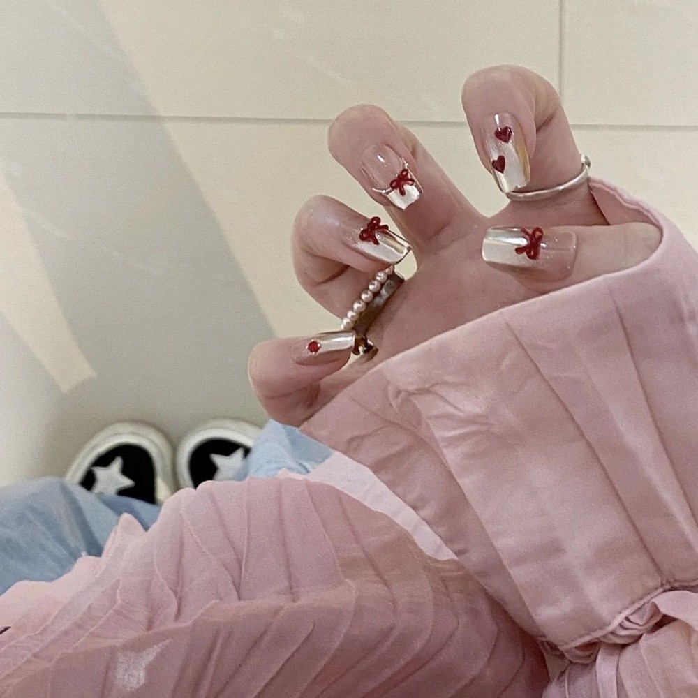 와인 레드 네일 아트 장식 3D 리본 버건디 네일 액세 - Nail Art Burgundy 리뷰 및 가격