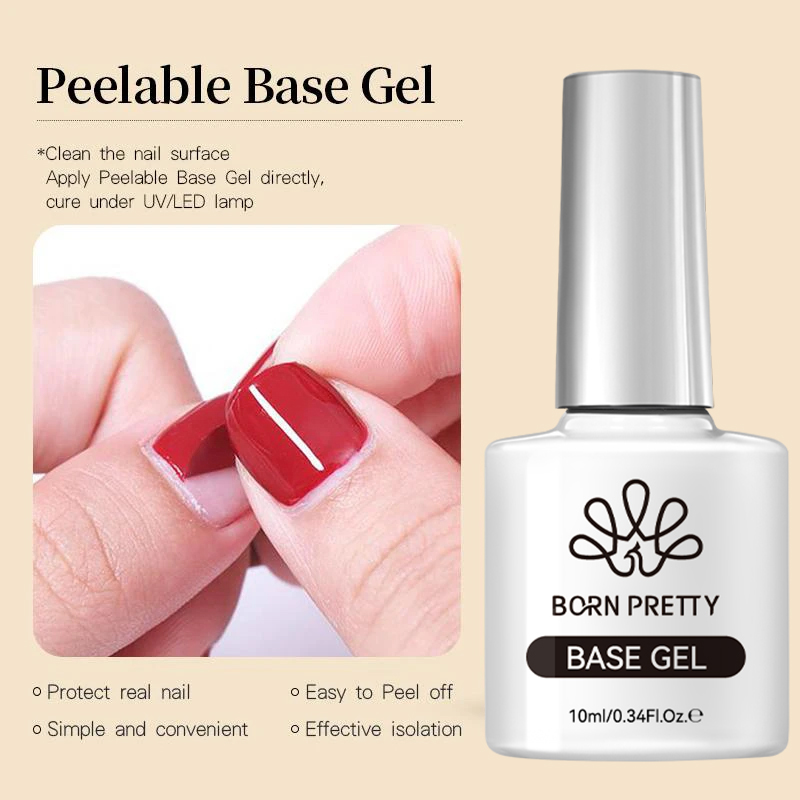 BORN PRETTY 필 오프 베이스 젤 롱웨어 슈퍼  - Peel Off Base Coat 리뷰 및 가격