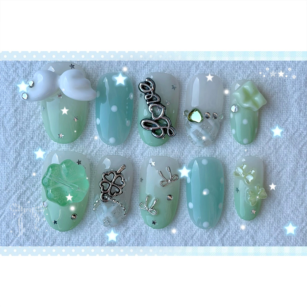 Y2K 레트로 한국 스타일 스타 다이아몬드 도트 보우  - Nail Art Y2K 리뷰 및 가격