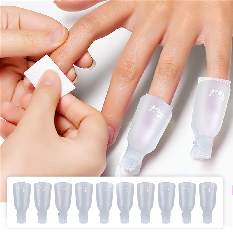 10개 플라스틱 아크릴 네일 아트 캡 클립 UV 젤 폴 - Nail Art Gel 리뷰 및 가격