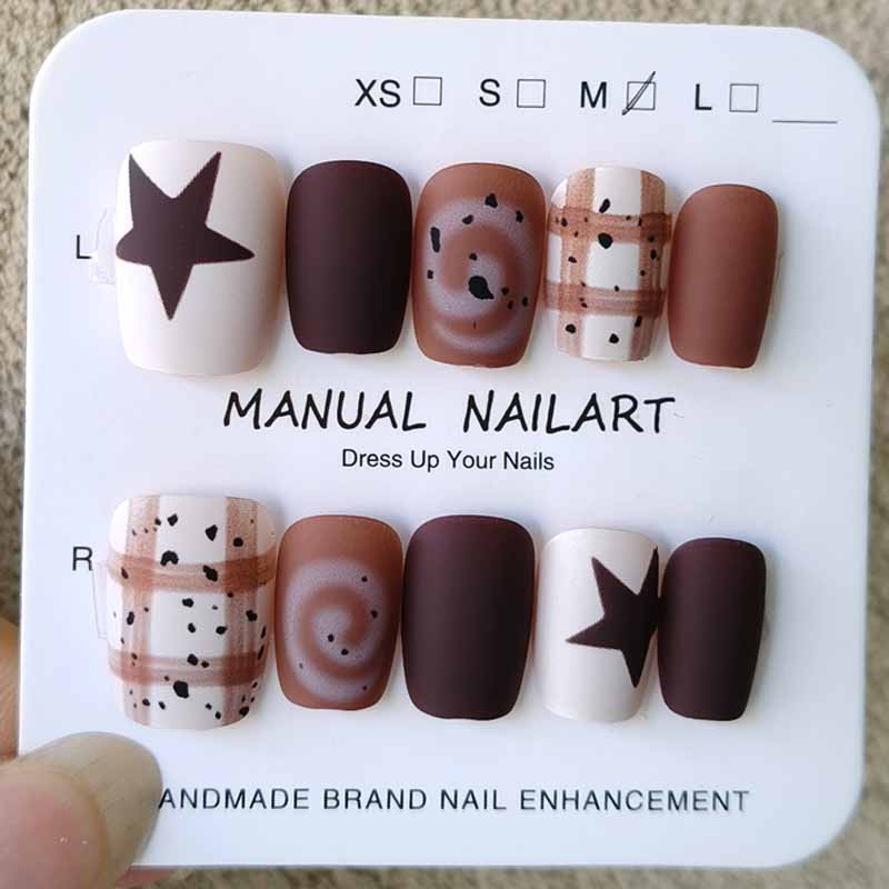 10개입 가을 겨울 네일아트 마이야드 프레스온 네일 귀 - Nail Art Painting 리뷰 및 가격