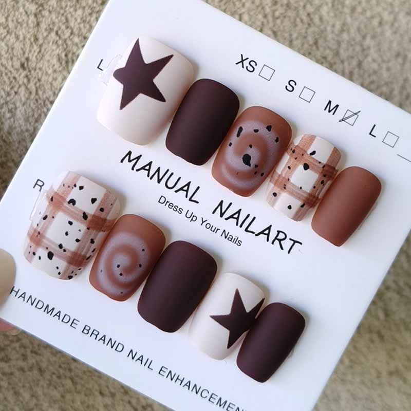 10개입 가을 겨울 네일아트 마이야드 프레스온 네일 귀 - Nail Art Painting 리뷰 및 가격