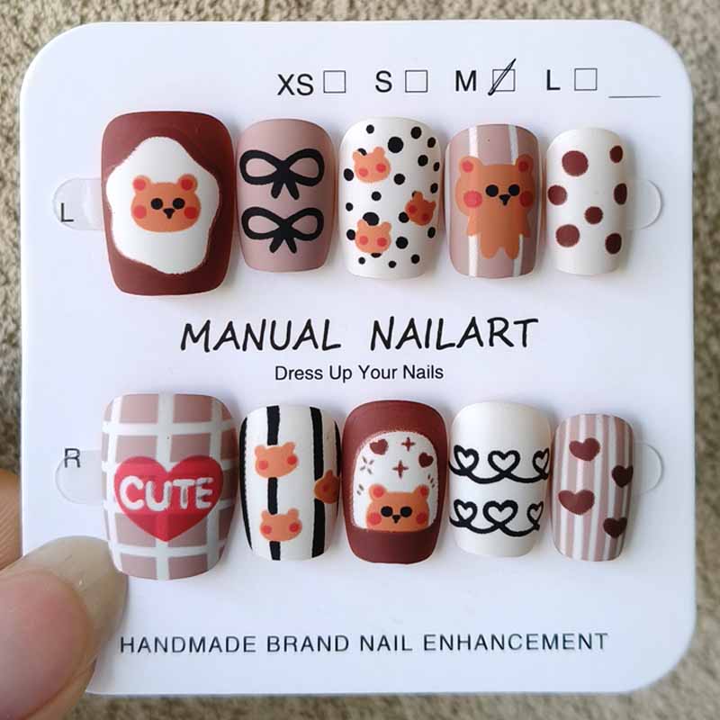 10개입 가을 겨울 네일아트 마이야드 프레스온 네일 귀 - Nail Art Painting 리뷰 및 가격