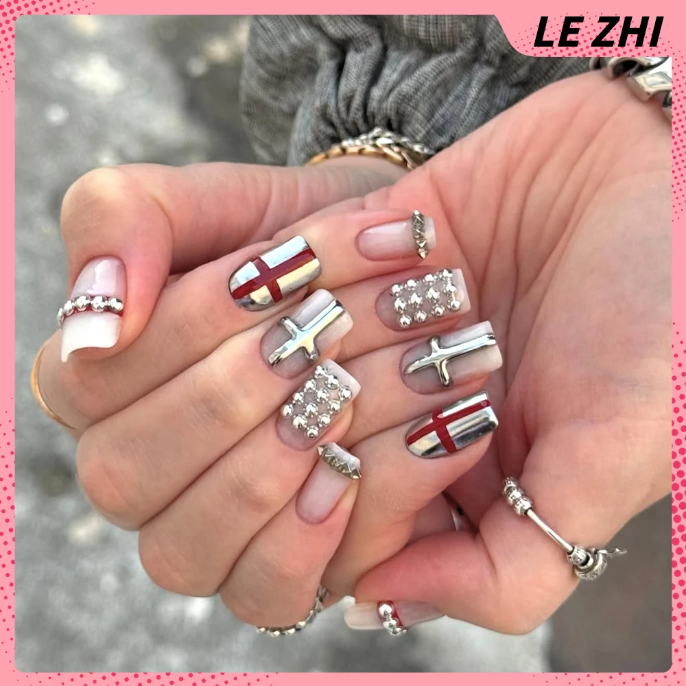 Y2K 스파이스 걸스 10개 수제 고딕 펑크 프레스온  - Nail Art Y2K 리뷰 및 가격